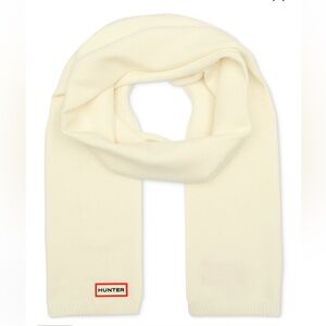 Hunter Cream White Knit Scarf
